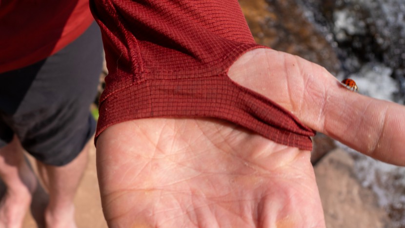 the simple thumb loops help keep your hands protected as well as...