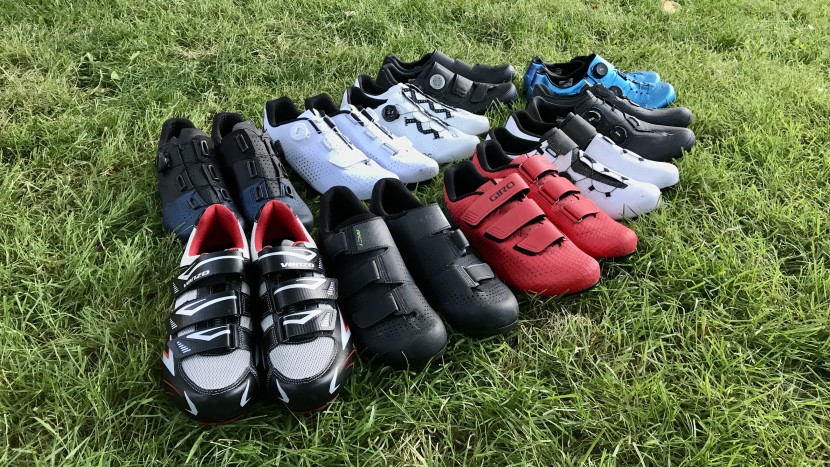 cycling shoes - even though the shoe construction varies widely between the shoes on...