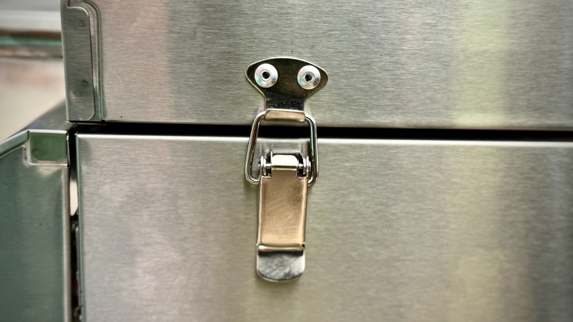 the simple latches combine with foldable legs to help increase the...