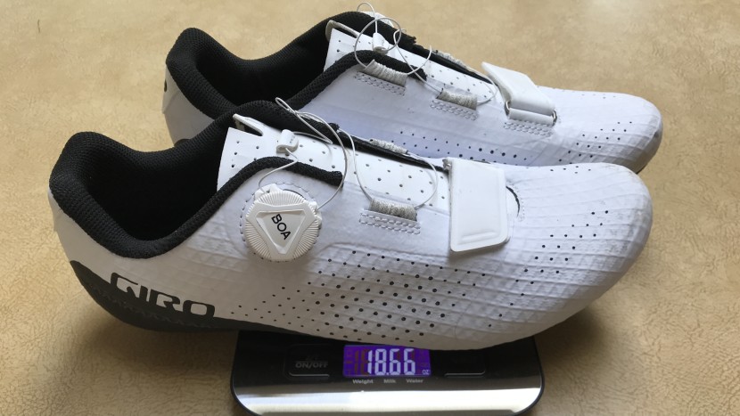 giro cadet - we weighed every shoe with only their stock insoles (no cleats or...