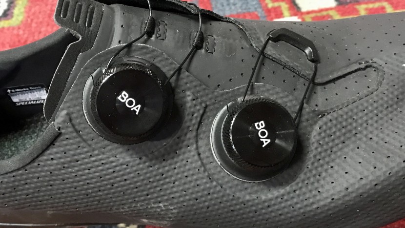 cycling shoes - the boa s3-s offers knurled aluminum dials for a premium feel...