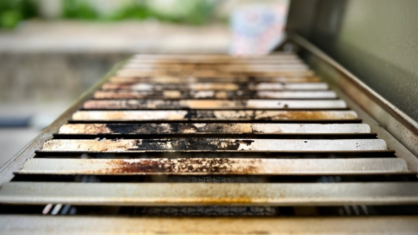 the before, during, and after shots of the small cooking area that...