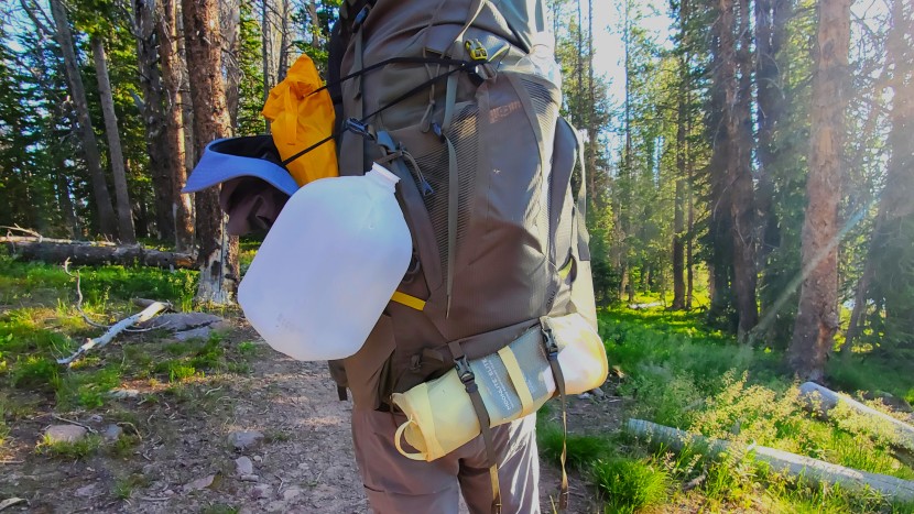 backpacking chair - a typical backpack that is stuffed to the gills with gear and...