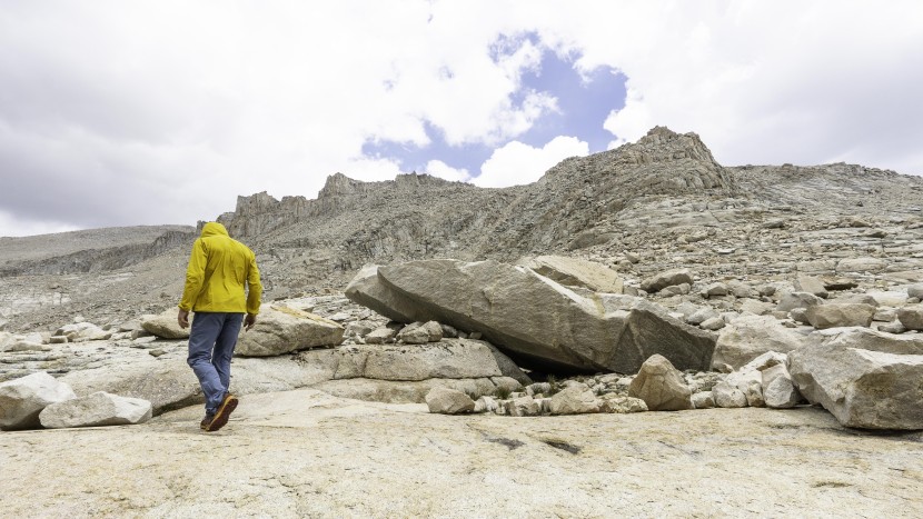 softshell jacket - if you're wanting a highly breathable layer, be prepared to get wet...