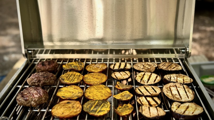 portable grill - two independent burners with low to high settings make it easy for...