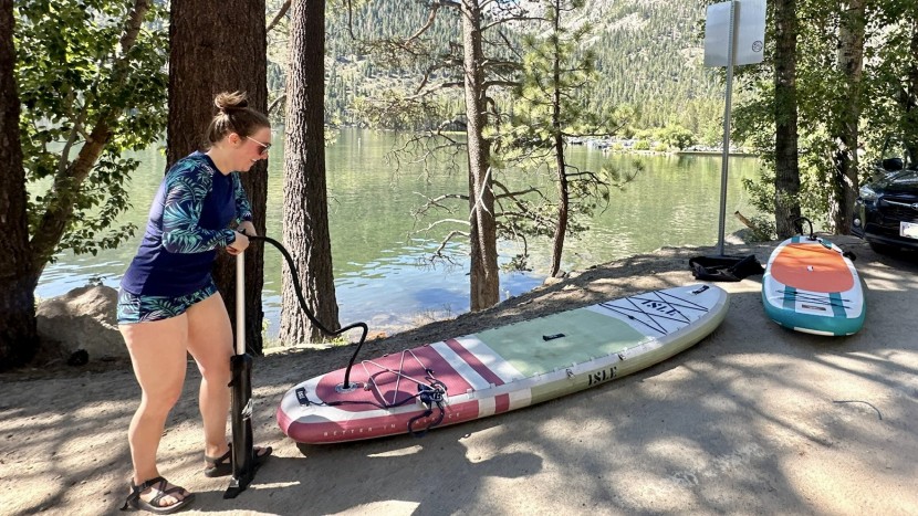 paddle board - the isle pioneer 3 does best when pumped closer to its max psi.