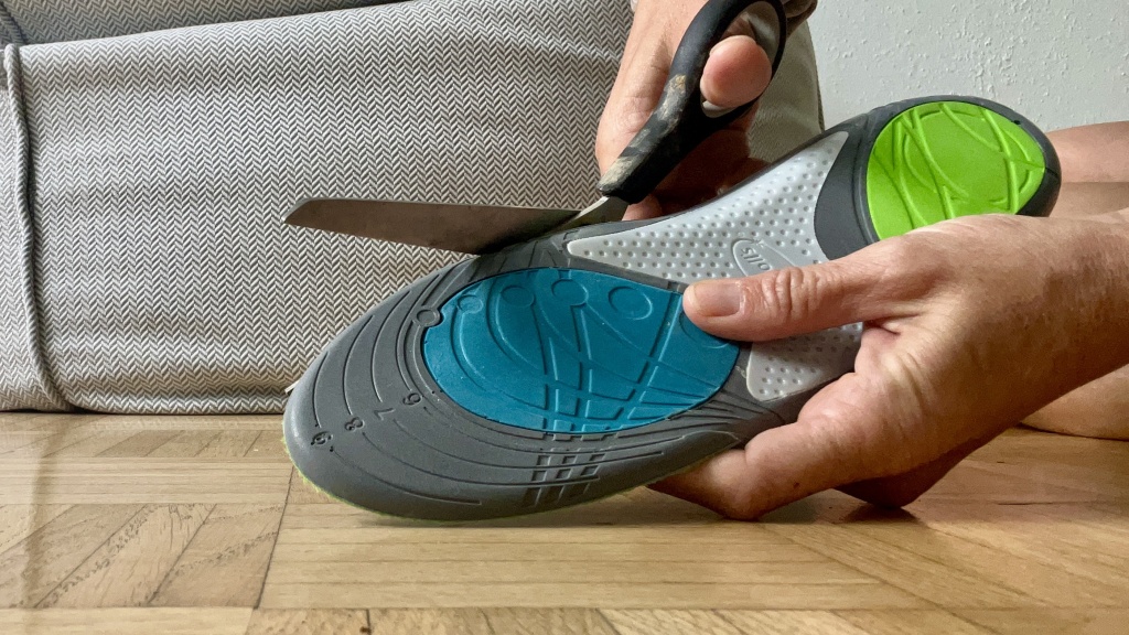 insoles - many insoles come with trim lines to help guide you like this one...