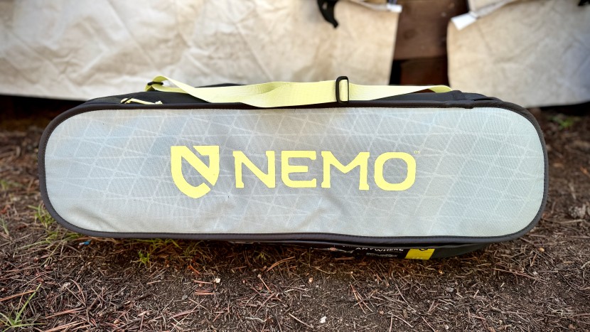 the nemo stargazer chair features a very well-made carry bag for the...