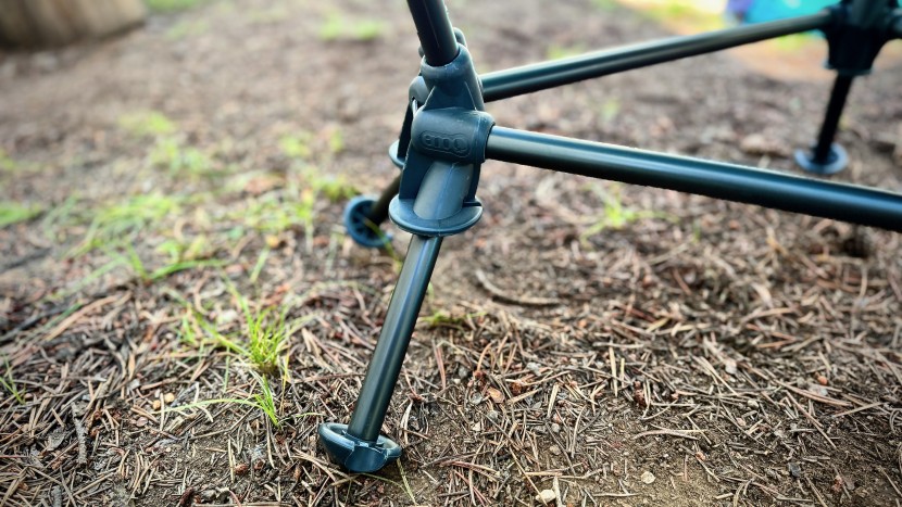 the saucer-like space of this camping chair helped prevent our...