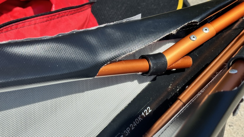 ugh. more than once, this plastic sleeve in the bow would pop off...