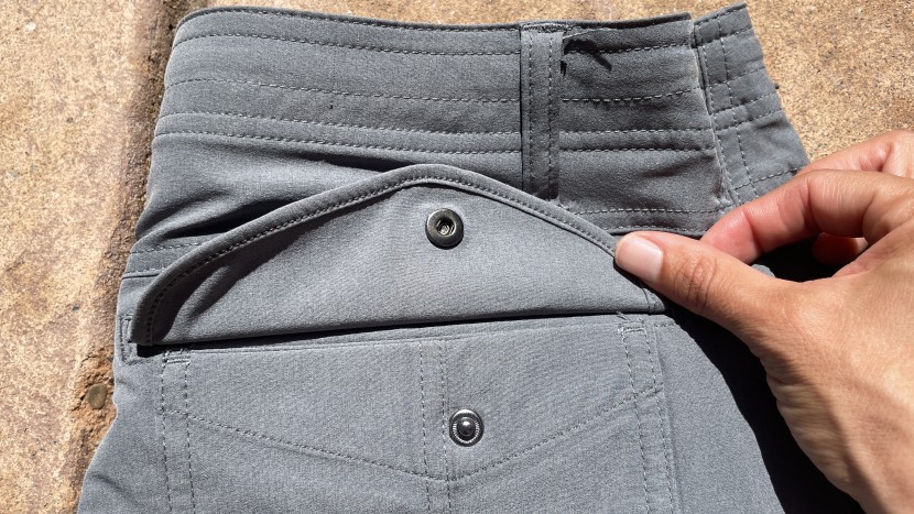 hiking shorts womens - having snap pockets, smooth fabric, and being more form-fitting...