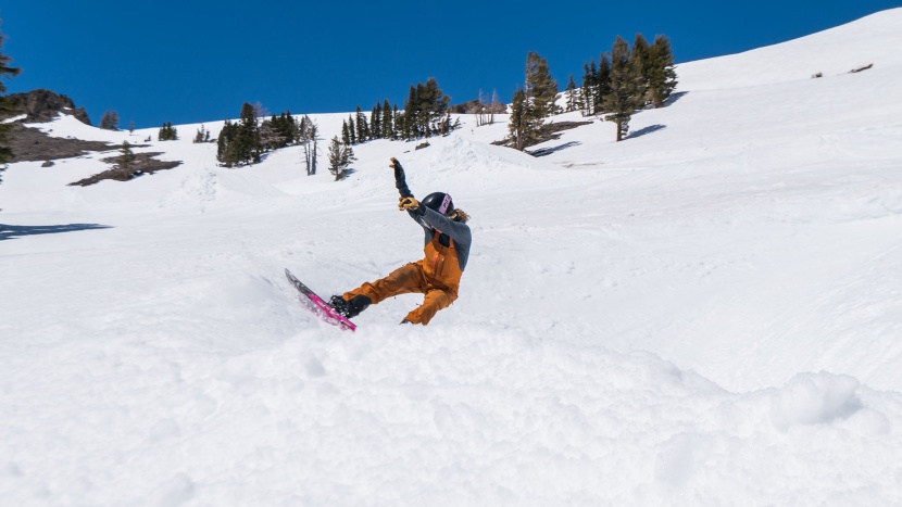 yes hel yes - getting some slush slashes in the wiggle snake at palisades tahoe.