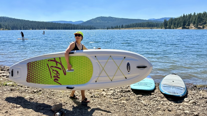 hard paddleboard - the pelican flow is a larger board to transport but also means...