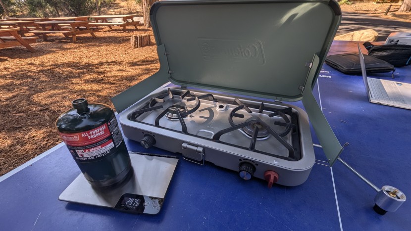 coleman cascade 3-in-1 - we love the hole in the back of the cooktop, which secures the fuel...