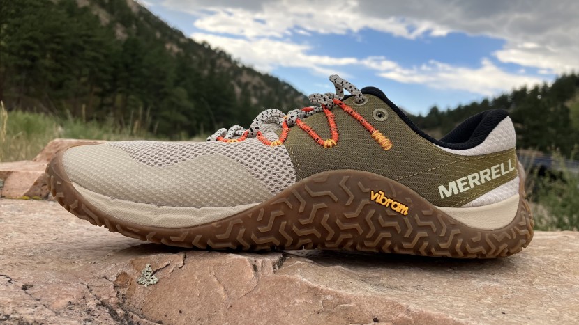 merrell trail glove 7 - the trail glove feels lightweight on and has a nice, breathable upper.