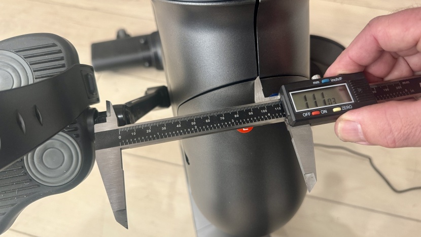 schwinn 290 recumbent bike - measuring the bike's q-factor from the center of the frame to the...