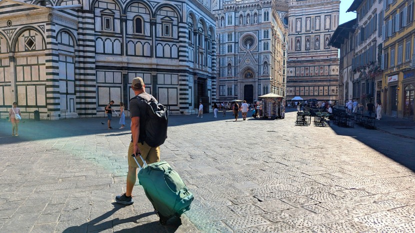 cruising through the public square of the duomo in florence, italy...
