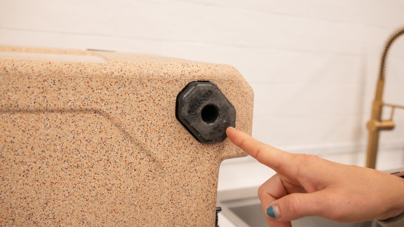 the canyon outfitter 55 v2 has non-slip feet on all four corners of...