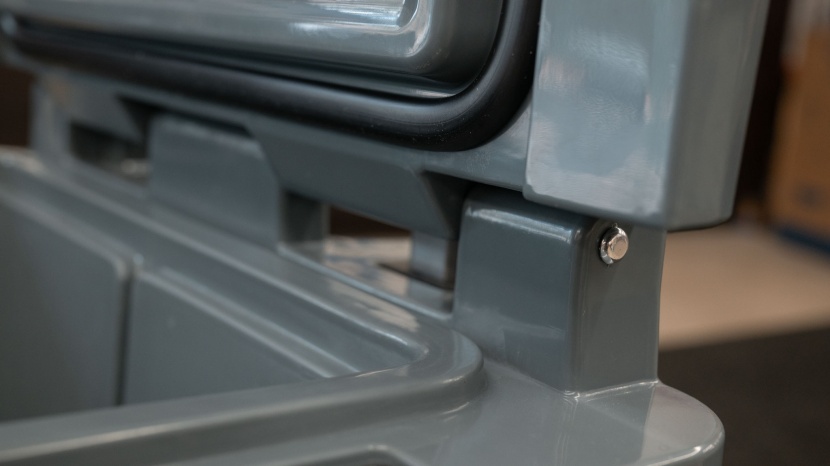 everything about this cooler, including the hinges and latches...