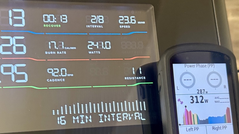 schwinn 290 recumbent bike - using garmin rally power meter pedals and an 805 head unit, we can...