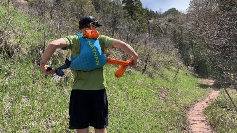 hydration pack for running - most of the storage in this pack is accessible while moving.