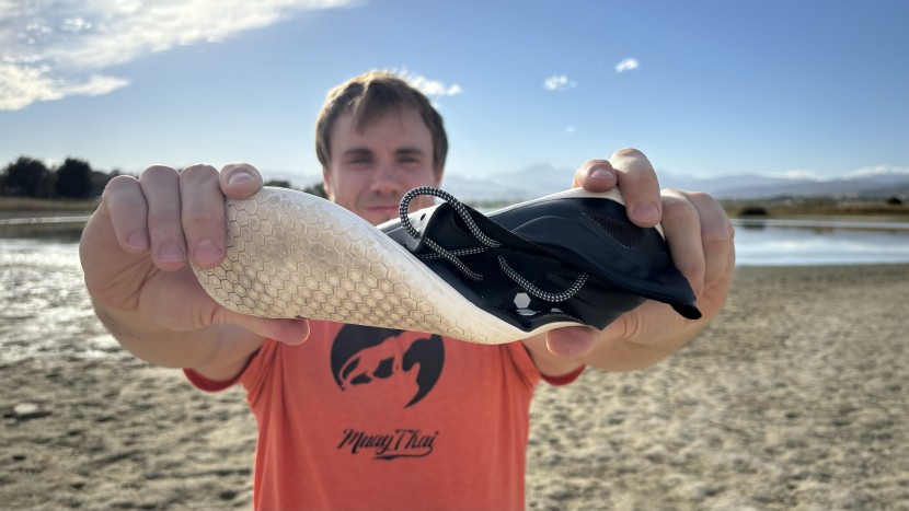 twisting the shoes up like this gives us a good representation of...