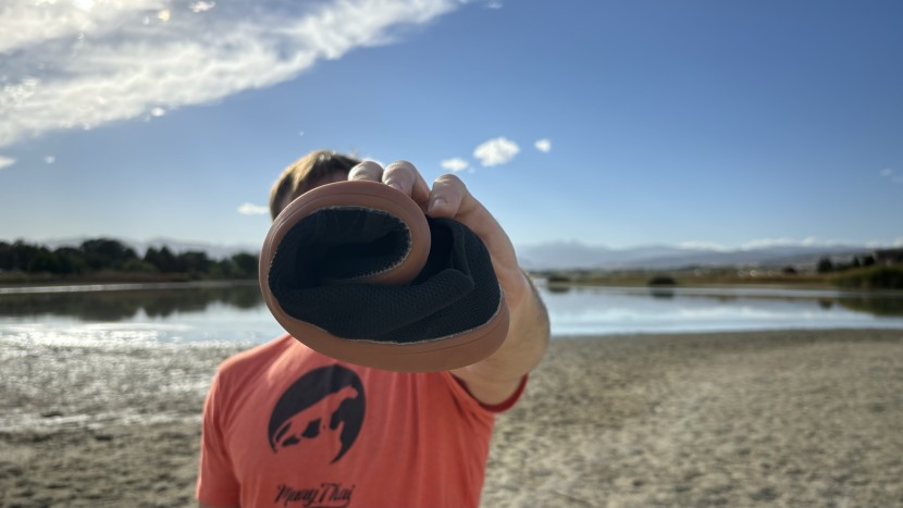 the whitin rolled up to represent just how much these shoes will...