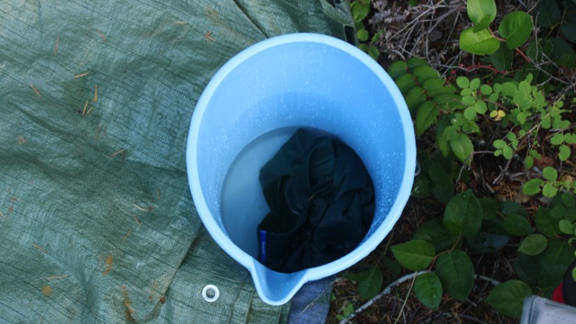 running shorts men - showing our moisture testing method with the janji middle afo.