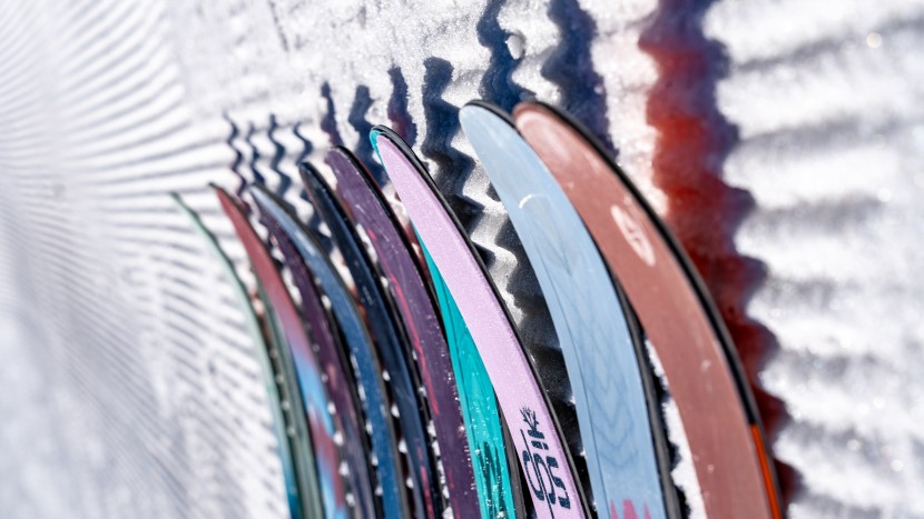 all mountain skis womens - the pink tip of the dps wailer 100 is clearly rising above the rest...