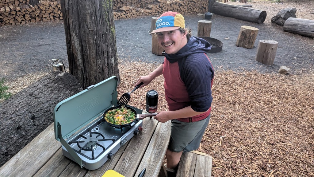camping stove - food, glorious food! you don't need a dinner reservation to have...