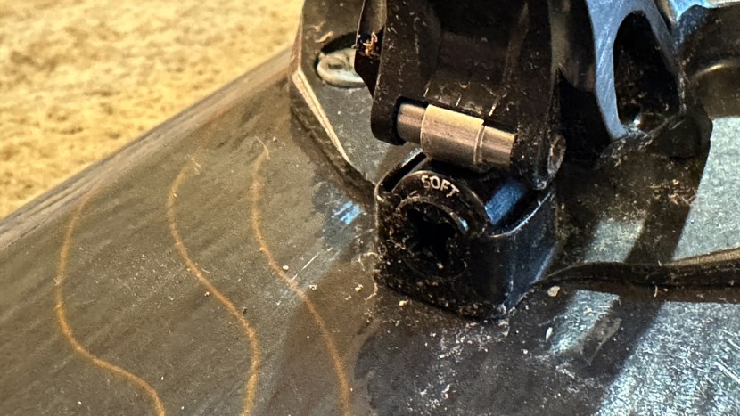 atk raider 13 evo - the touring-mode retention adjustment at the front of the toe piece...