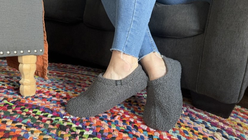 these inexpensive slippers have a comfortable collar and are all...