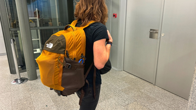 the mesh overflow pocket on the recon came in handy for holding a...