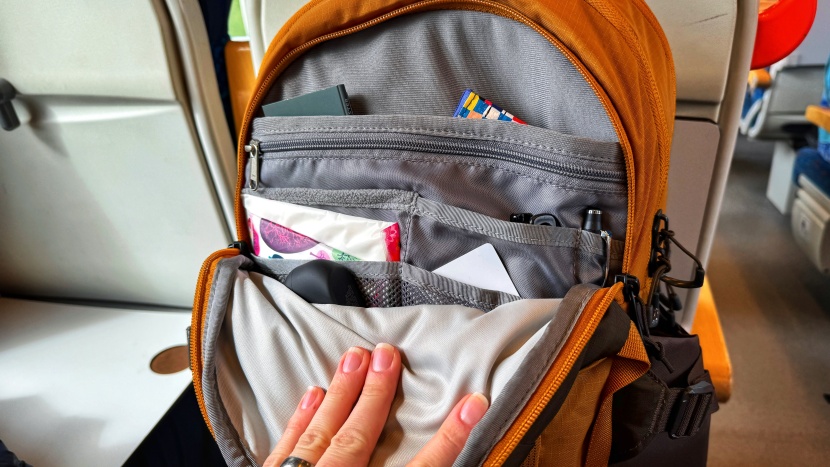 all the small items we brought for a day working during train...