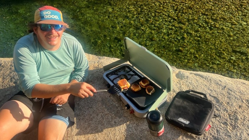 coleman cascade 3-in-1 - the cast iron griddles provided our "summer sammies" with the...
