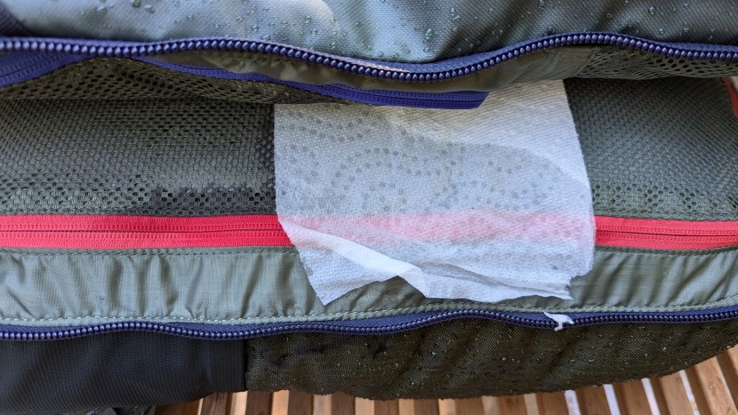 the zippers on the cotopaxi are its waterproofing weak point.