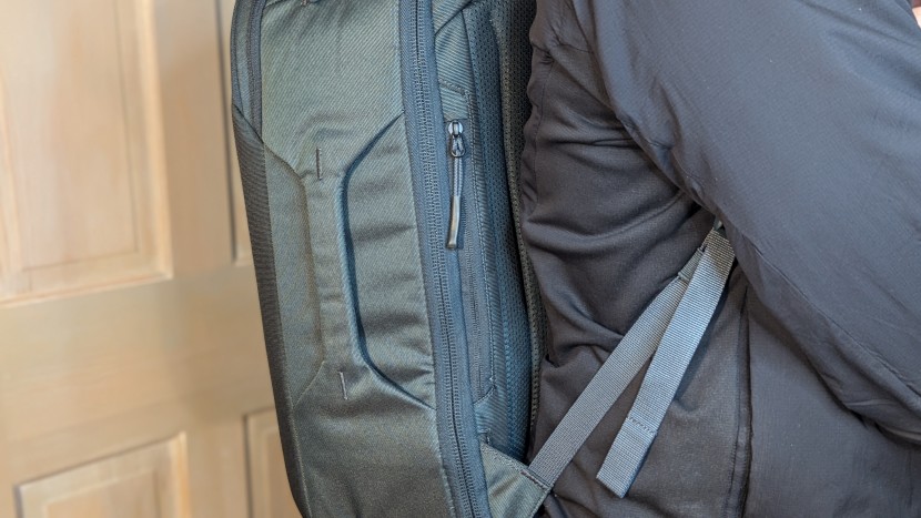 thule subterra 2 convertible - there's a small valuables pocket against the back panel, but you...