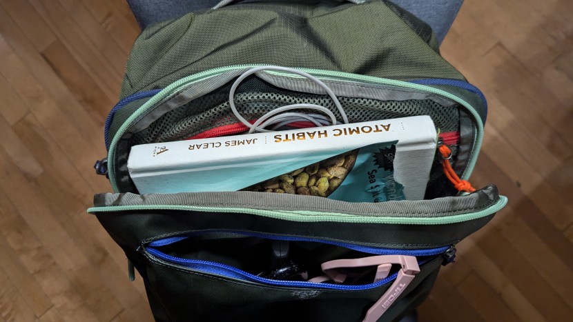 cotopaxi allpa 35l - two external organization and stash pouches neatly hold all the...