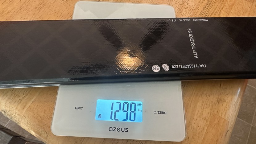 movement alp tracks 98 - around 1300 grams is what we have long found to be the sweet spot...