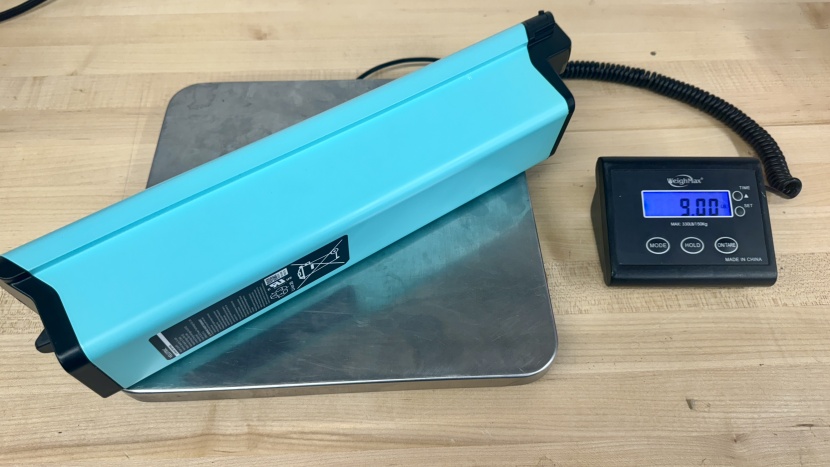 weighing in at 9 pounds, the removable battery can be charged and...