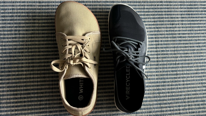 the whitin (left) has a much boxier toe box compared to the...