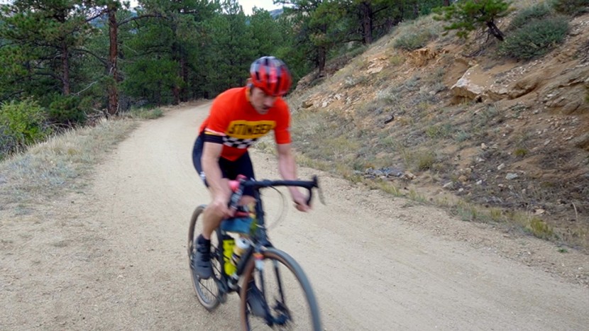 justin simoni on his favorite terrain (off pavement, up a hill!)