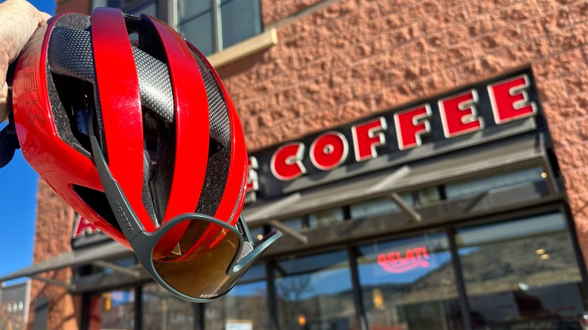 trek velocis mips - the rubber added to the front of the vents held onto our sunglasses...