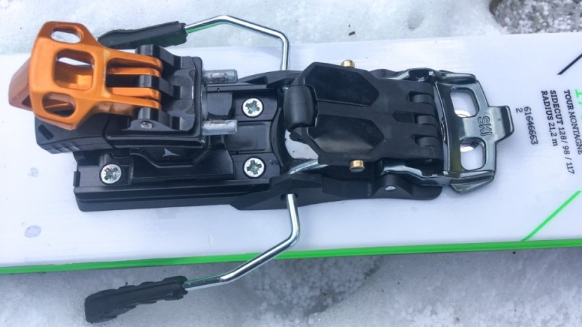 at bindings - the salomon/atomic heel piece requires you to flip the bar labeled...