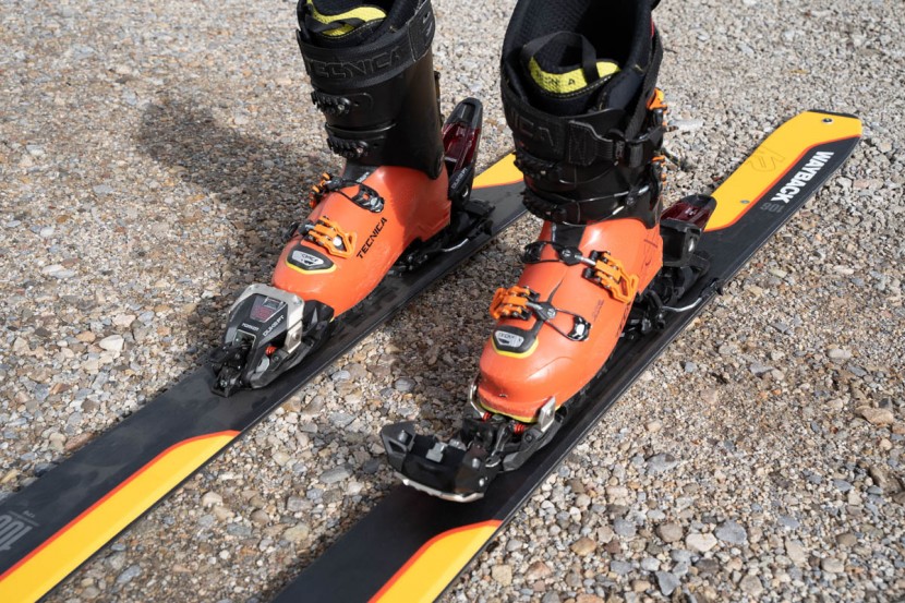 at bindings - the duke pt is essentially an alpine binding with a tech-toe hiding...
