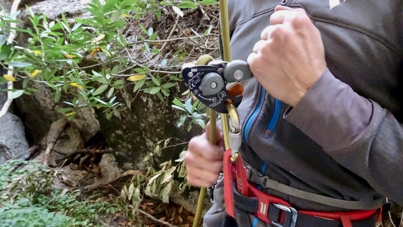 petzl grigri+ - with the grigri+, if you pull back too far the device will stop...