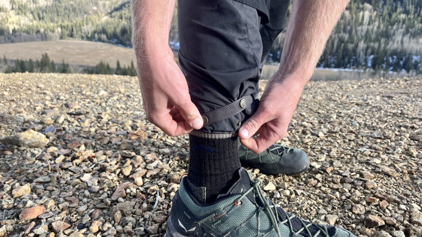 hiking pants - the cuffs on the fjallraven vidda pro can be tightened by a button...