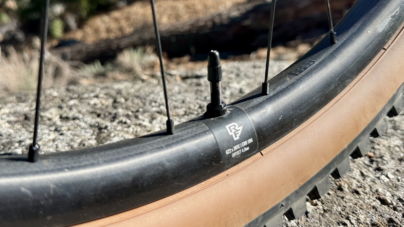 raceface era wheelset - nothing fancy here; rim tape and standard valve stems come...