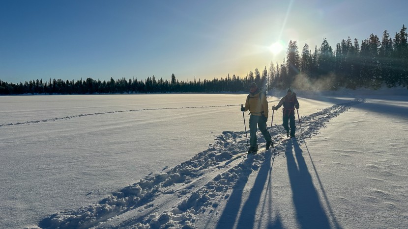 backcountry ski boots - you will notice things like cuff friction on long, flat approaches...
