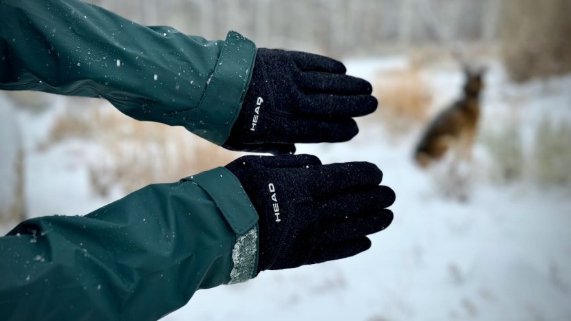 ample velcro material helps keep the wrist closures tight around the...